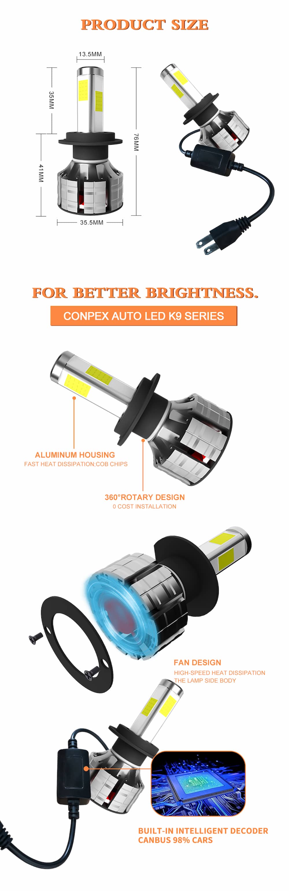 9007 led headlights