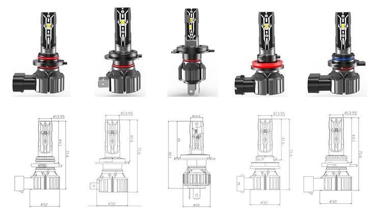 h7 car led headlight globes